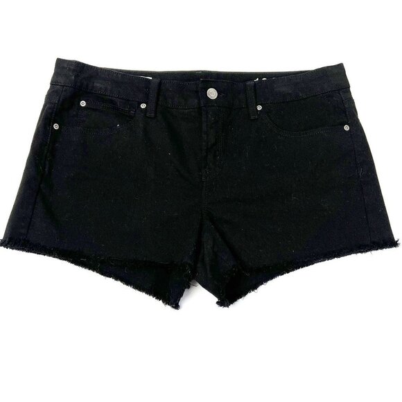 Gap Summer Cut-Offs Raw Edge Denim Jean Shorts. Black. Size 31/12 - Picture 2 of 13